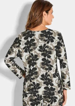 Pyjamashirt mit Blumenmuster