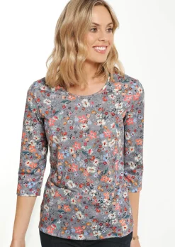 Raffiniertes Druckshirt mit 3/4-Arm