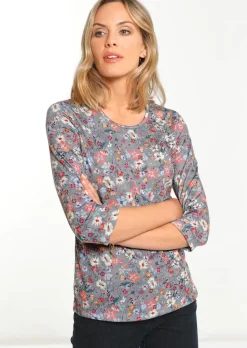 Raffiniertes Druckshirt mit 3/4-Arm