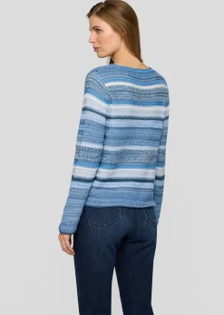Ringelpullover in Strukturstrick