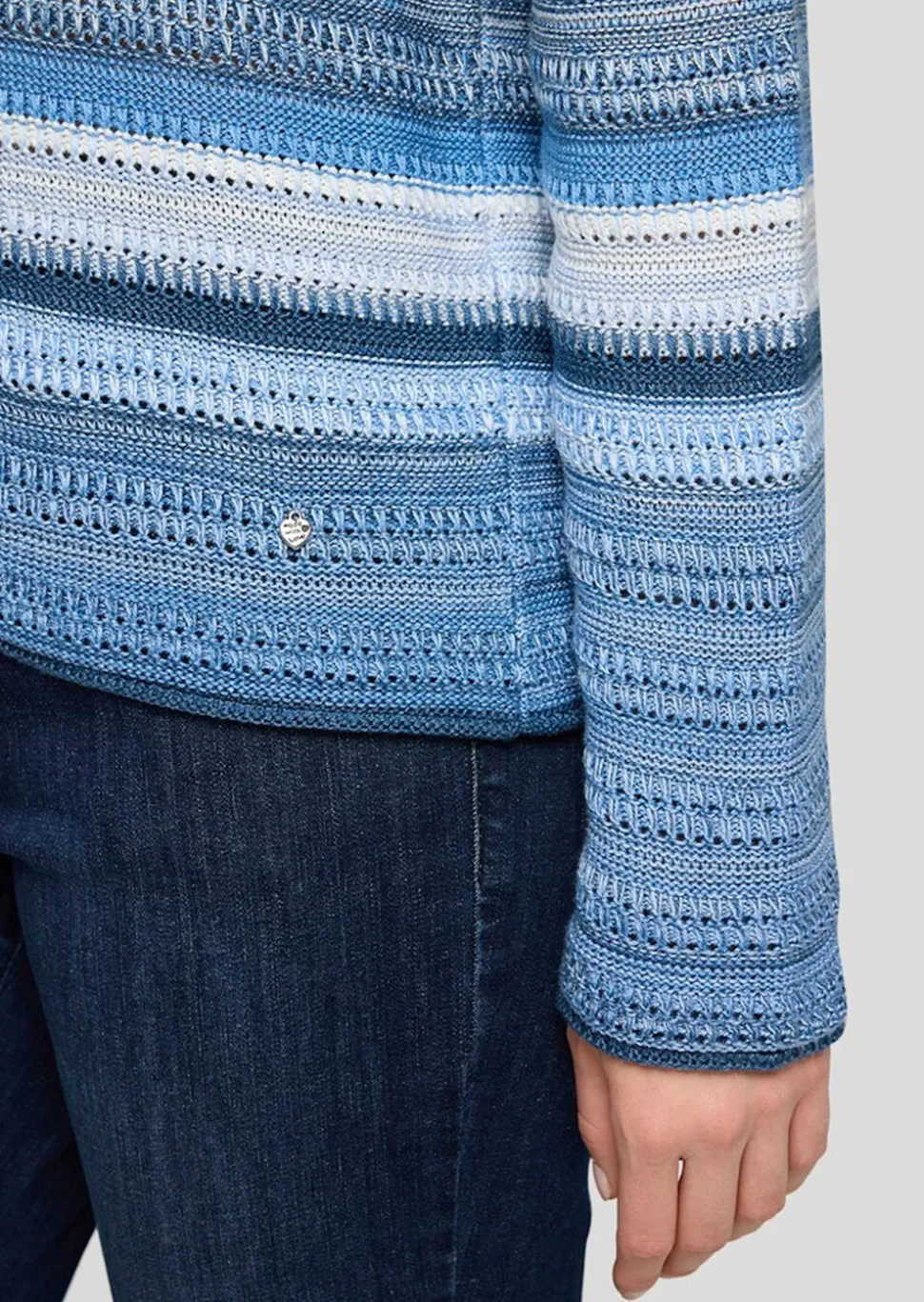Ringelpullover in Strukturstrick