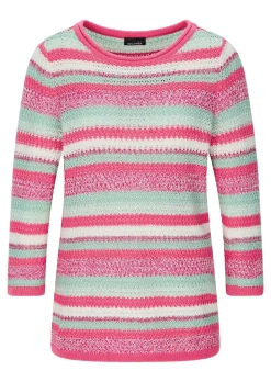 Ringelpullover mit U-Boot-Ausschnitt