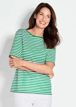 Ringelshirt aus Viskosejersey
