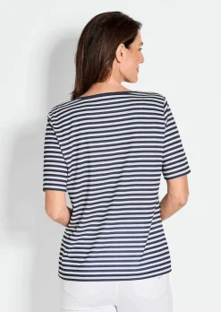 Ringelshirt aus Viskosejersey