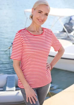 Ringelshirt aus Viskosejersey