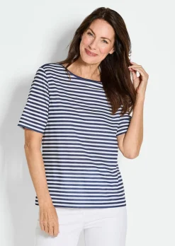 Ringelshirt aus Viskosejersey