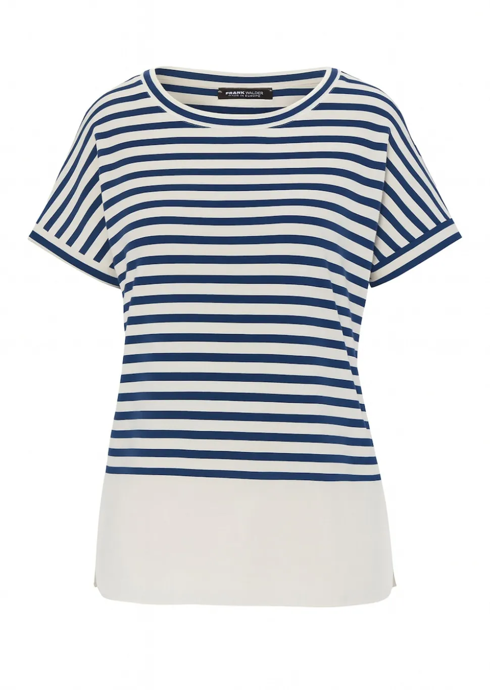 Ringelshirt mit angeschnittenem Saum