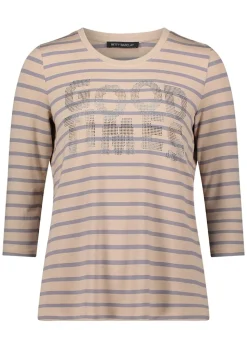Ringelshirt mit Glitzerdruck