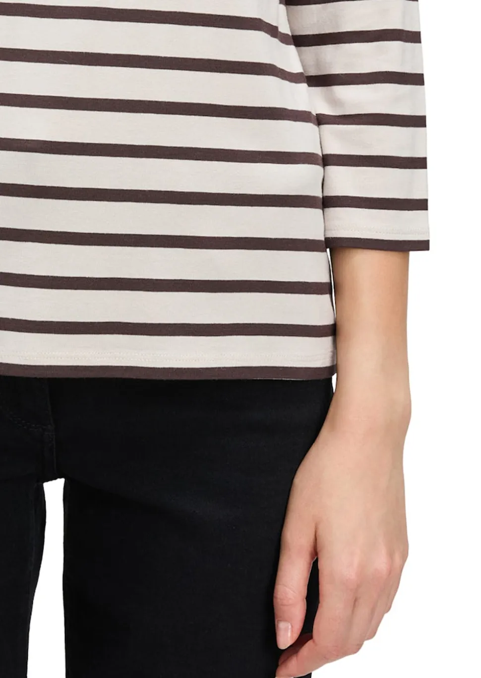 Ringelshirt mit Glitzerdruck