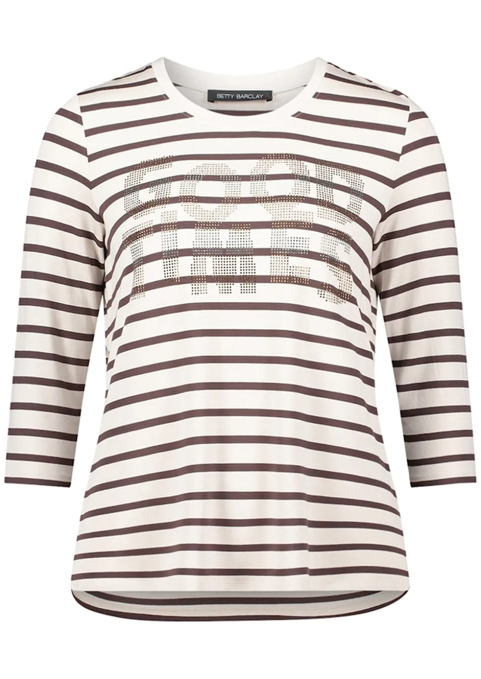 Ringelshirt mit Glitzerdruck