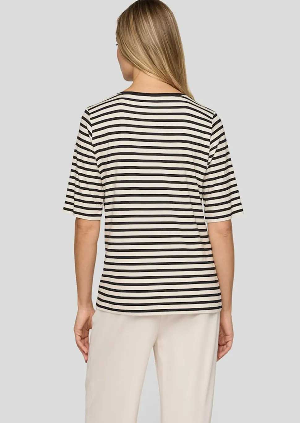 Ringelshirt mit Glitzer-Schriftzug