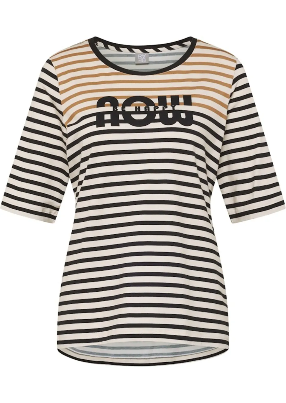 Ringelshirt mit Glitzer-Schriftzug