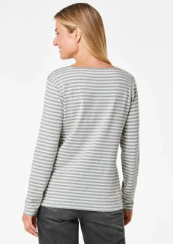 Ringelshirt mit U-Boot-Ausschnitt