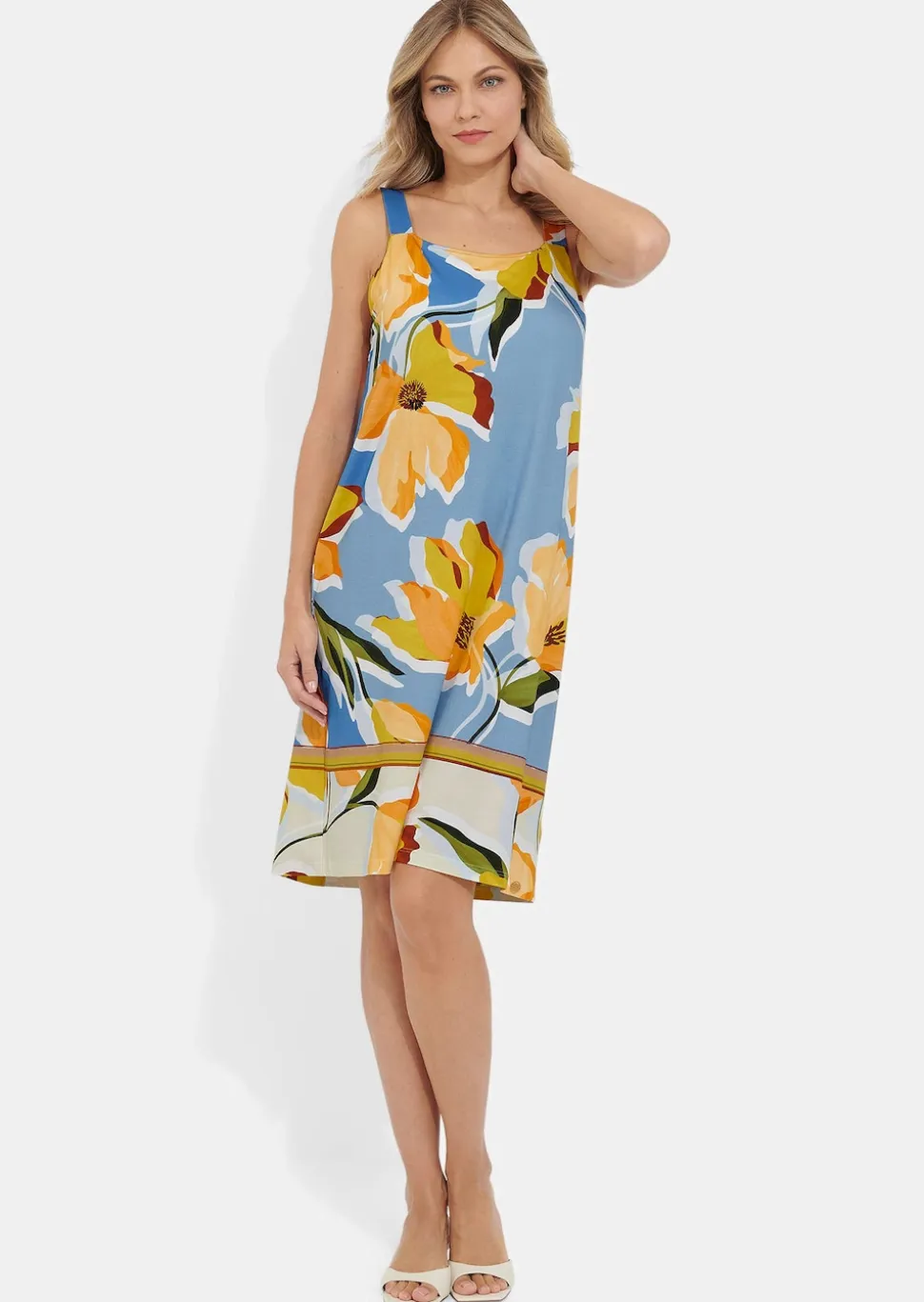 Ärmelloses Freizeitkleid aus Viskose-Jersey
