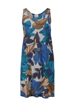 Ärmelloses Freizeitkleid aus reiner Viskose