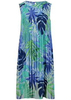 Ärmelloses Plisseekleid in A-Linie