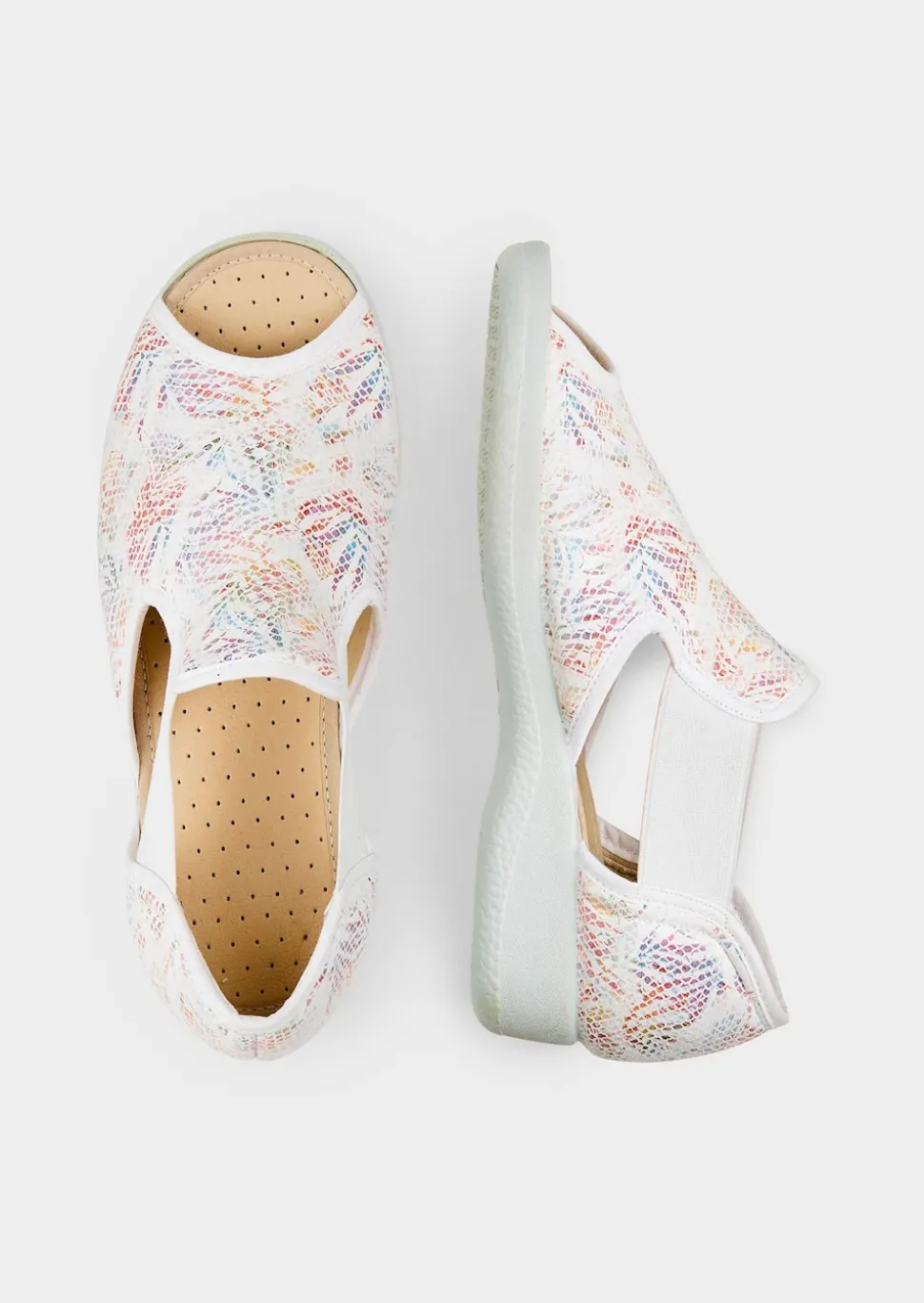 Sandalen mit Blumenprint