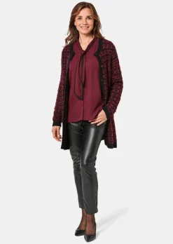 Schicker Strickcardigan mit Glanzgarnen