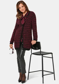 Schicker Strickcardigan mit Glanzgarnen