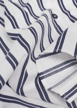 Schlichte Baumwoll-Bluse mit 3/4-Arm