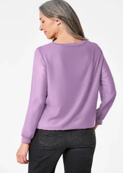 Schlupfbluse aus luftigem Chiffon