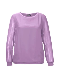 Schlupfbluse aus luftigem Chiffon