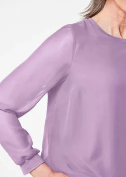Schlupfbluse aus luftigem Chiffon