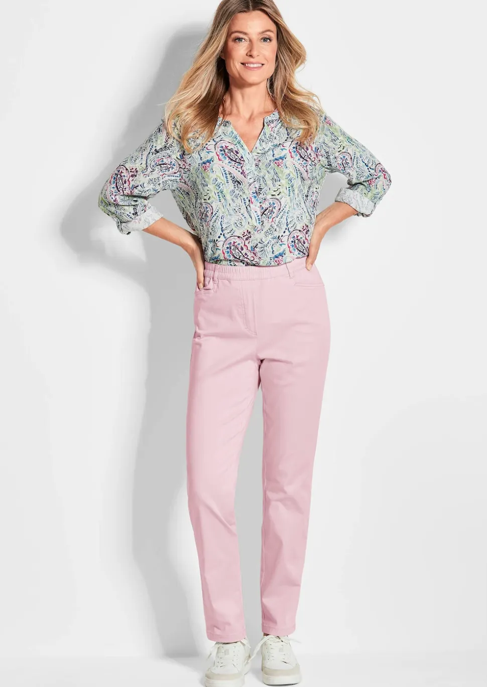 Schlupfhose LOUISA aus Baumwoll-Satin