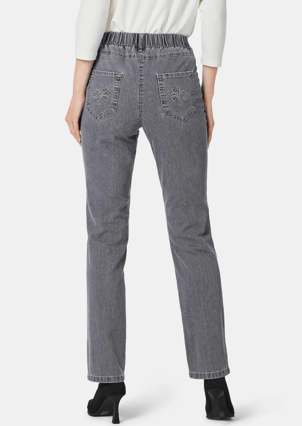 Schlupfjeans CARLA mit Glitzersteinen