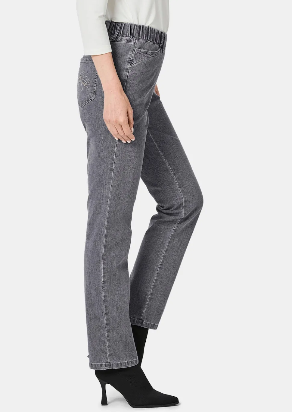 Schlupfjeans CARLA mit Glitzersteinen