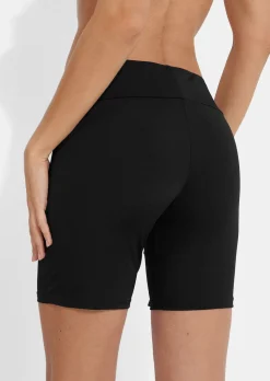 Schmale Bade-Shorts in glatter Qualität