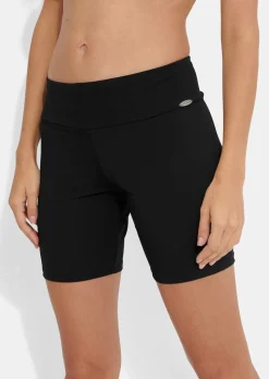 Schmale Bade-Shorts in glatter Qualität