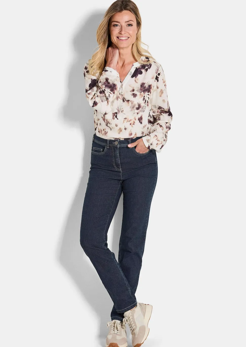 Schmale High-Stretch-Jeans LOUISA