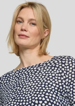 Shirt aus Flammengarn mit Smokbündchen