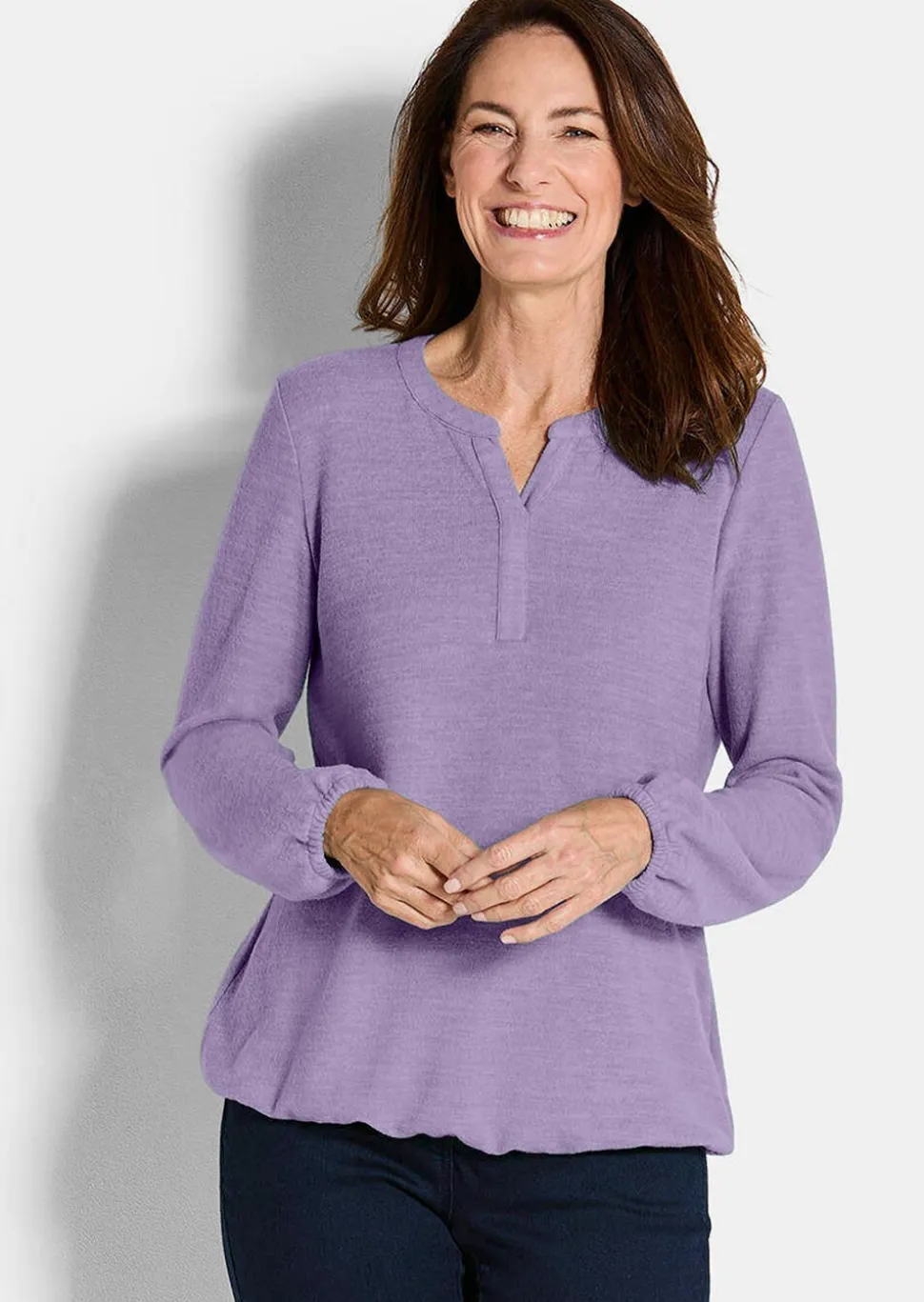 Shirt aus flauschigem Jersey