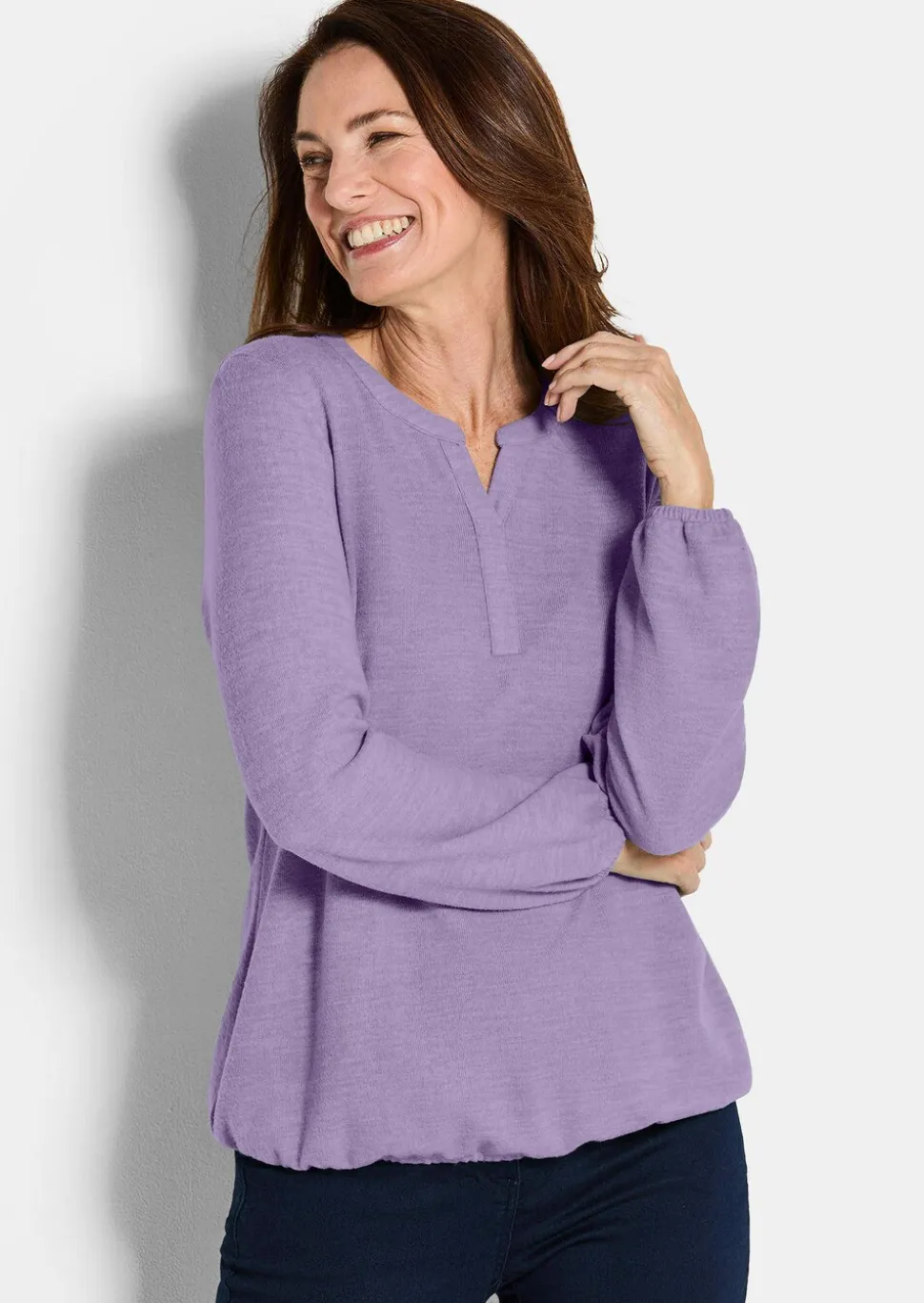 Shirt aus flauschigem Jersey