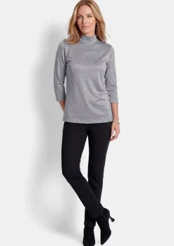 Shirt aus glänzendem Viskose-Jersey