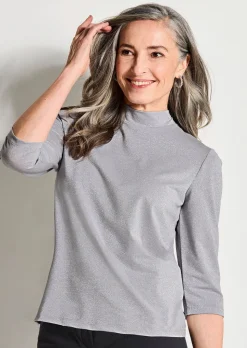 Shirt aus glänzendem Viskose-Jersey