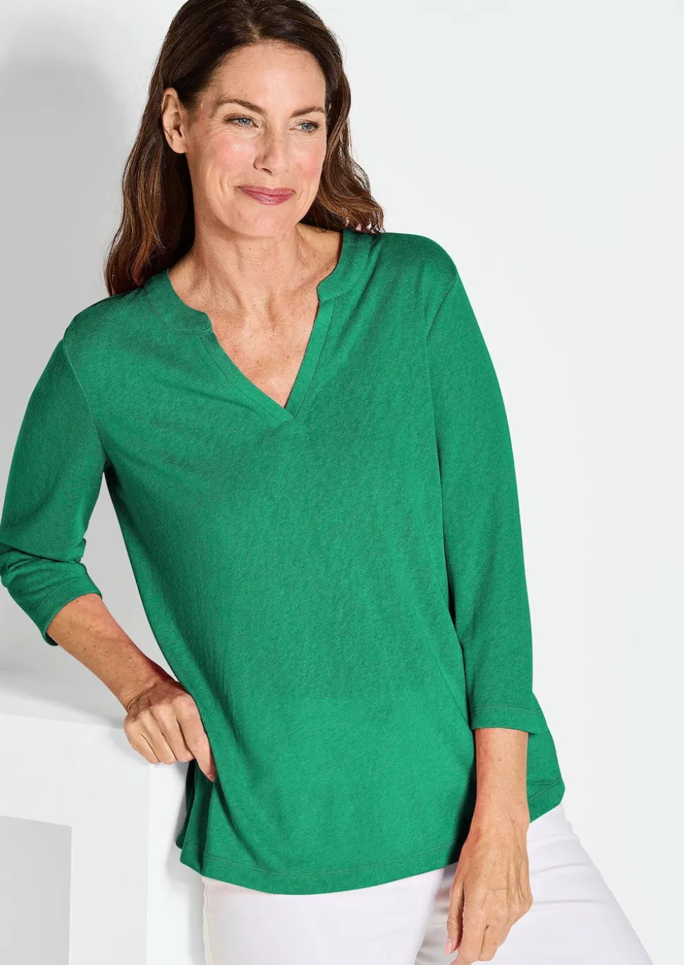 Shirt aus luftigem Viskosejersey