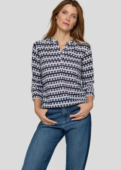 Shirt aus maritimer Spitze