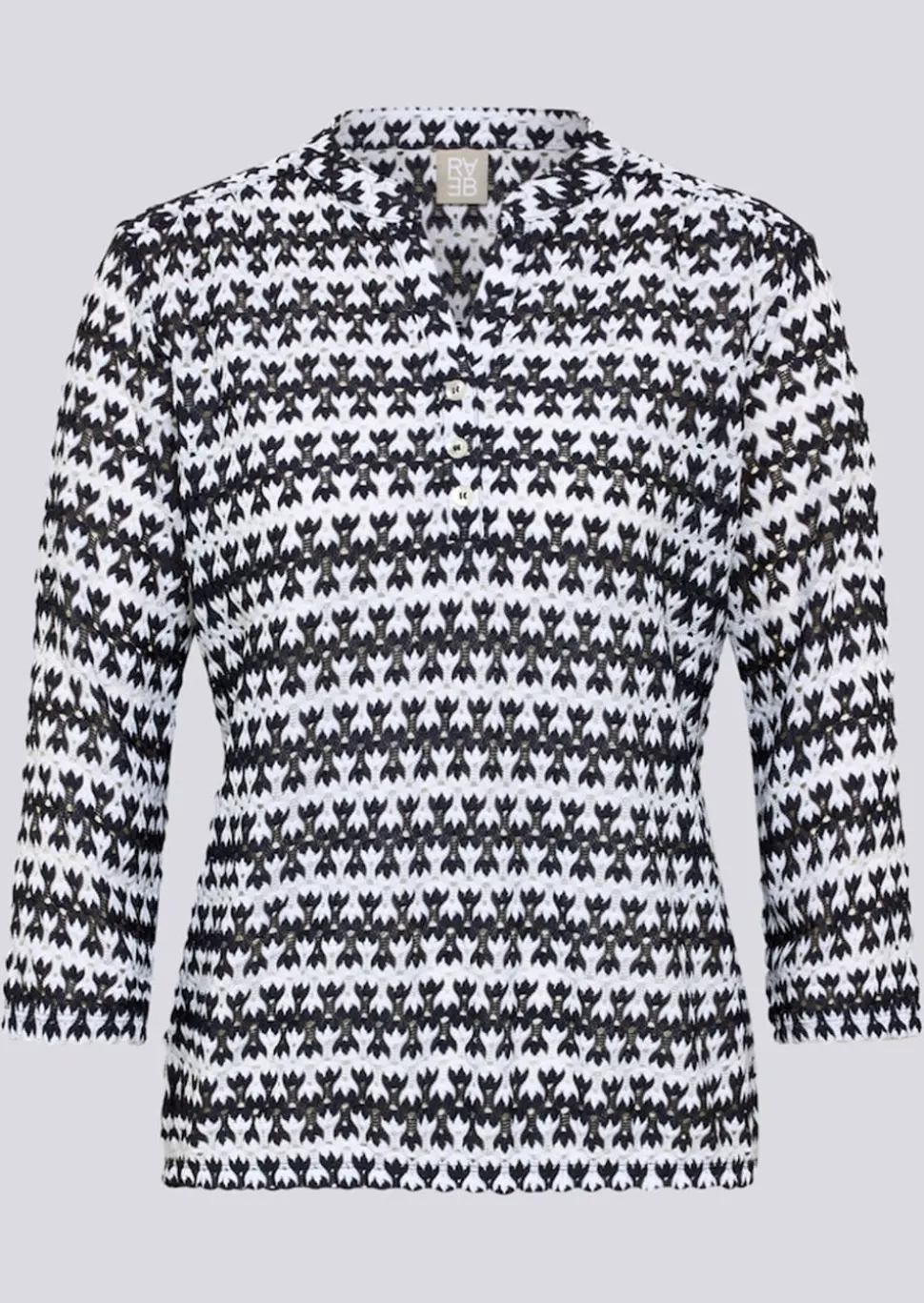 Shirt aus maritimer Spitze