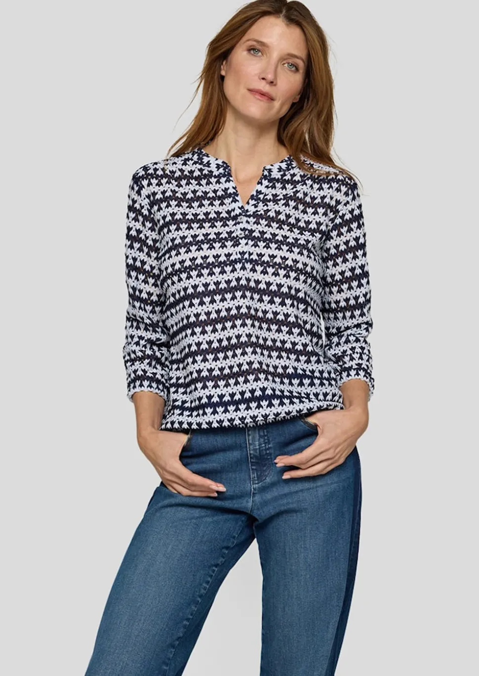 Shirt aus maritimer Spitze