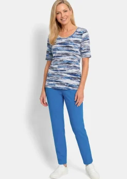 Shirt aus softem Baumwolljersey mit Aquarell-Druck