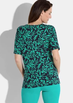 Shirt in farbintensivem Blumenmuster