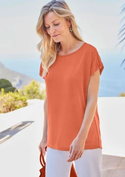 Shirt in Leinenoptik