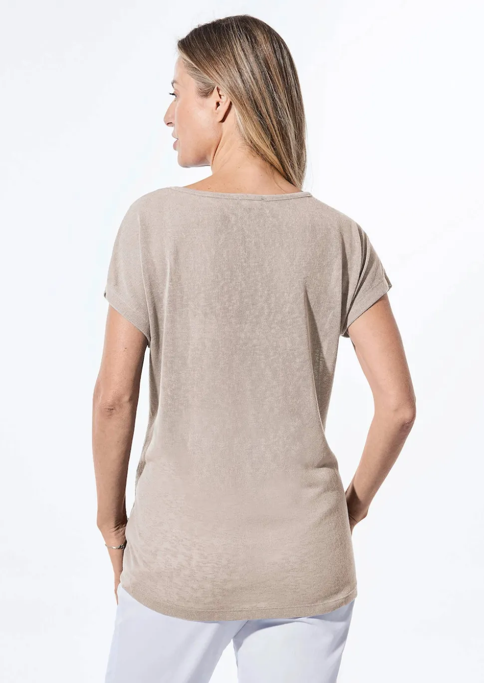 Shirt in Leinenoptik