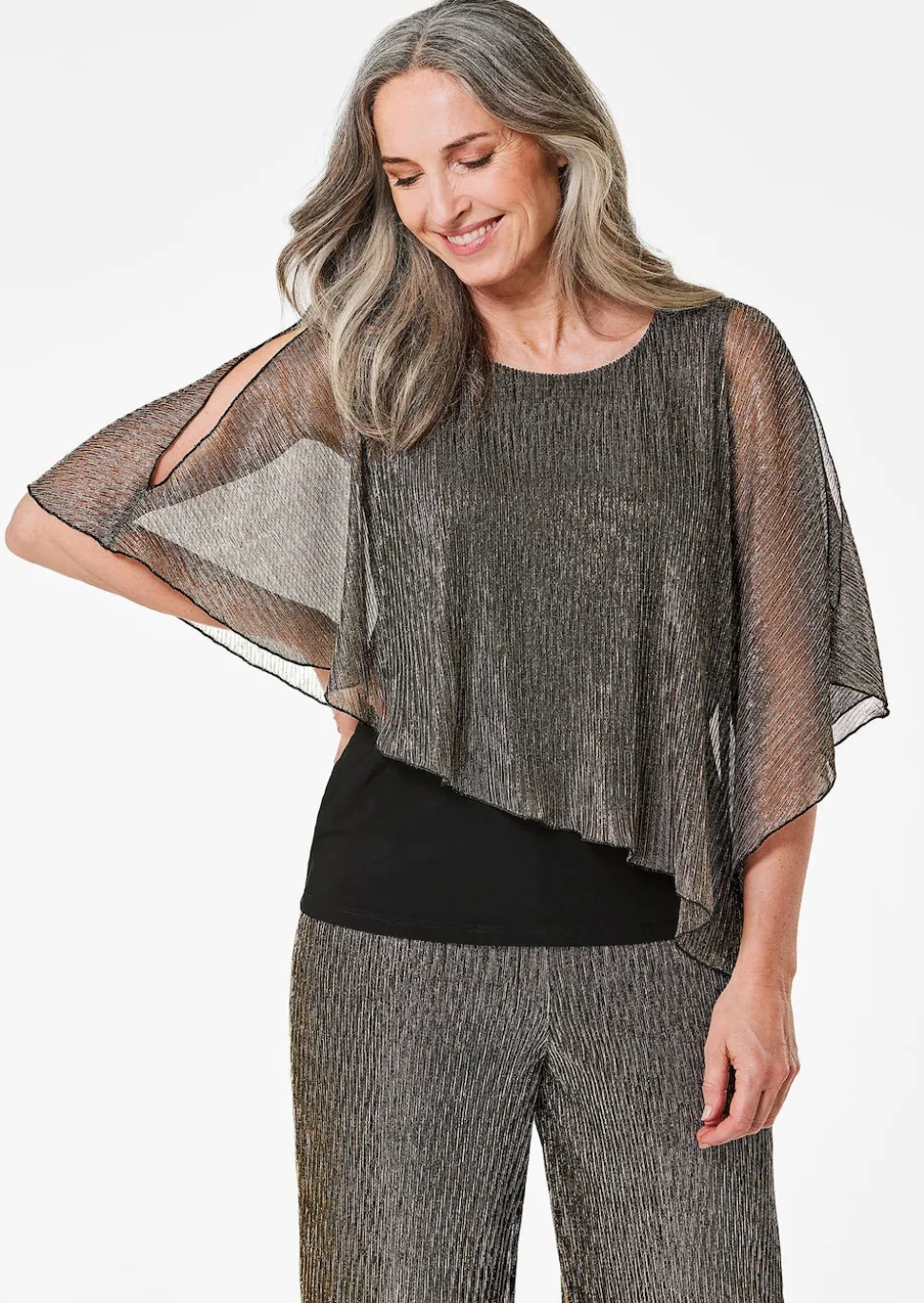 Shirt mit asymmetrischem Überwurf