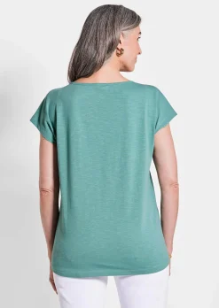 Shirt mit überschnittenen Schultern