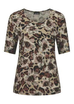 Shirt mit Blumen und Leomuster