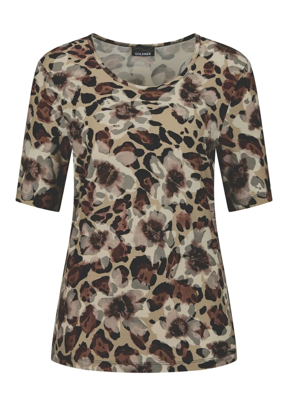 Shirt mit Blumen und Leomuster